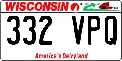 WI license plate 332VPQ