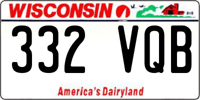 WI license plate 332VQB