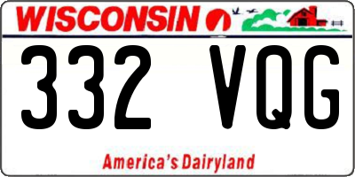 WI license plate 332VQG