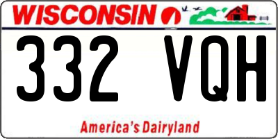WI license plate 332VQH