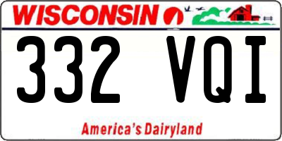WI license plate 332VQI