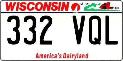 WI license plate 332VQL
