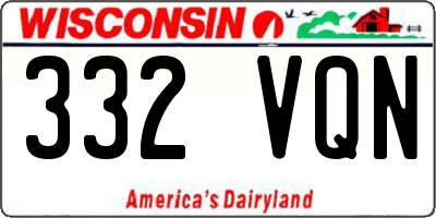 WI license plate 332VQN