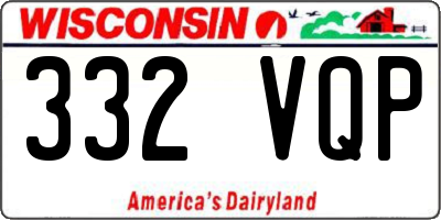 WI license plate 332VQP