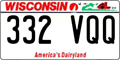 WI license plate 332VQQ