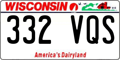 WI license plate 332VQS
