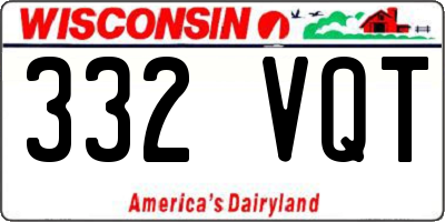 WI license plate 332VQT