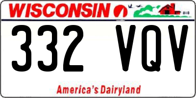 WI license plate 332VQV