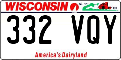 WI license plate 332VQY