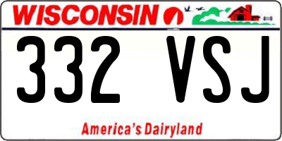 WI license plate 332VSJ