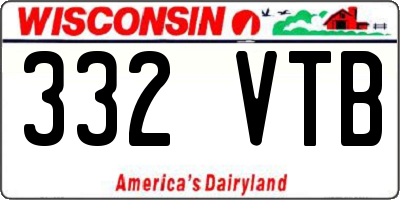 WI license plate 332VTB