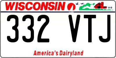 WI license plate 332VTJ