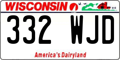 WI license plate 332WJD