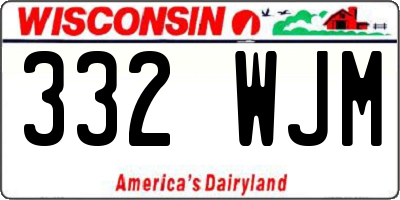 WI license plate 332WJM