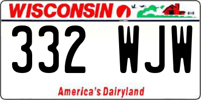 WI license plate 332WJW