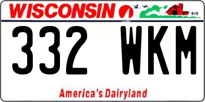 WI license plate 332WKM