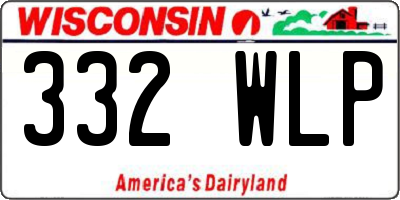 WI license plate 332WLP