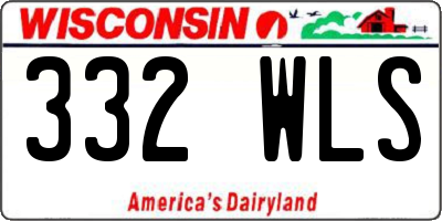 WI license plate 332WLS
