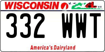 WI license plate 332WWT