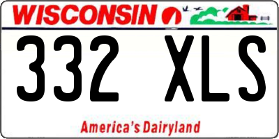 WI license plate 332XLS