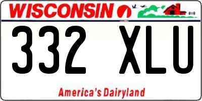 WI license plate 332XLU