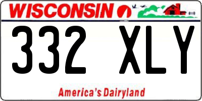 WI license plate 332XLY