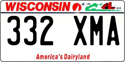 WI license plate 332XMA