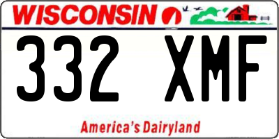 WI license plate 332XMF