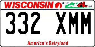 WI license plate 332XMM