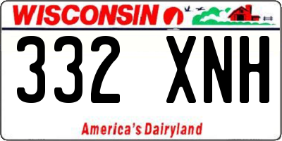 WI license plate 332XNH