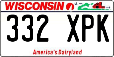 WI license plate 332XPK