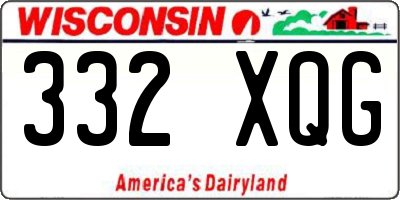 WI license plate 332XQG