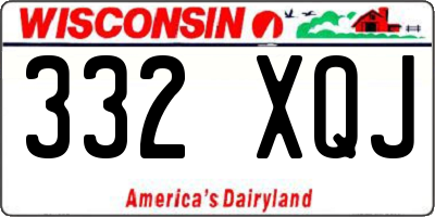 WI license plate 332XQJ