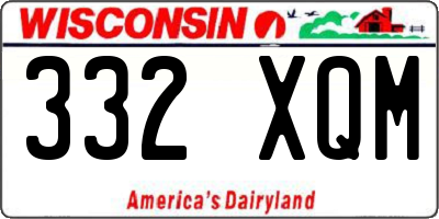 WI license plate 332XQM