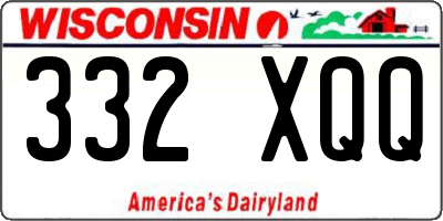 WI license plate 332XQQ