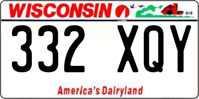 WI license plate 332XQY