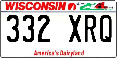 WI license plate 332XRQ