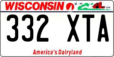 WI license plate 332XTA