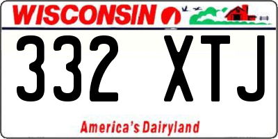 WI license plate 332XTJ