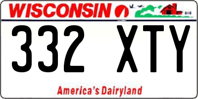 WI license plate 332XTY