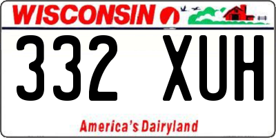 WI license plate 332XUH