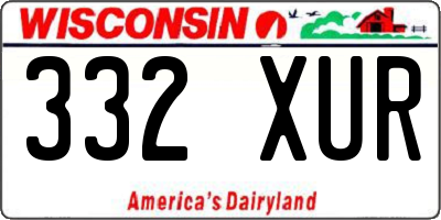 WI license plate 332XUR