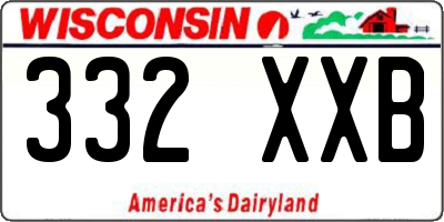 WI license plate 332XXB