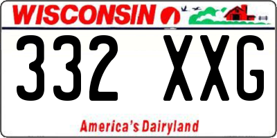 WI license plate 332XXG