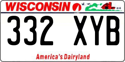 WI license plate 332XYB
