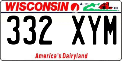 WI license plate 332XYM