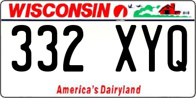 WI license plate 332XYQ
