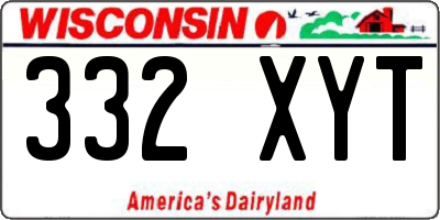 WI license plate 332XYT