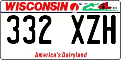WI license plate 332XZH