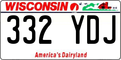 WI license plate 332YDJ